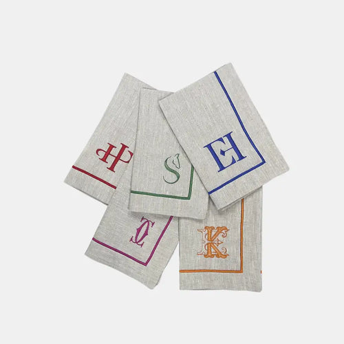 Kişiye Özel Peçete Monogram Tasarımı takımı