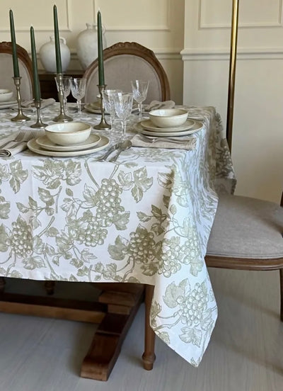 Üzüm Bahçesi Desenli Masa Örtüsü - görsel 3 - Mayıs Home