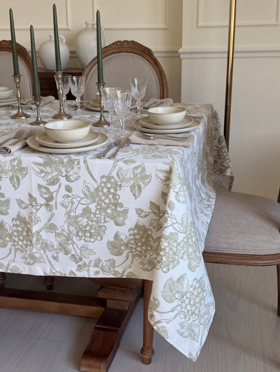 Üzüm Bahçesi Desenli Masa Örtüsü - Mayıs Home