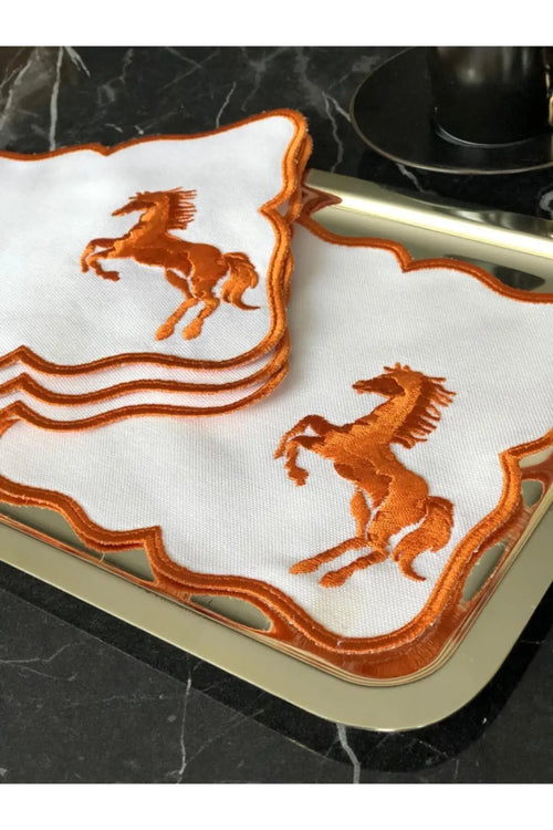 4'lu Noble Horse Kokteyl Peçetesi