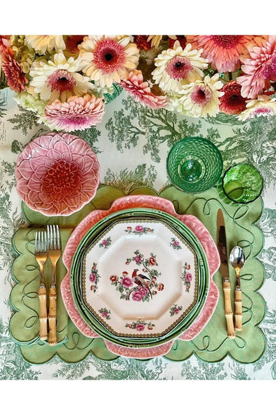 Vintage Günlük Masa Örtüsü Bordo