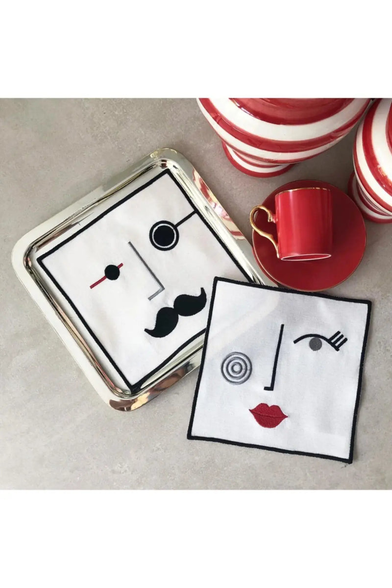 Mrs & Mr Model Kokteyl Peçetesi 2'lı