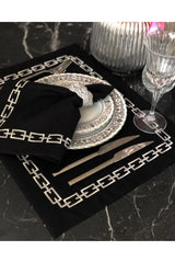 4'lü Silver Chain Model Peçete