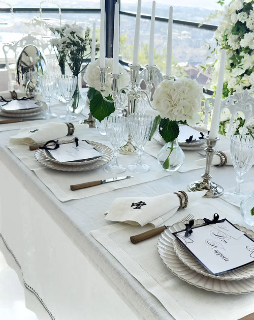Harfli Peçete Monogram Set 6'Lı
