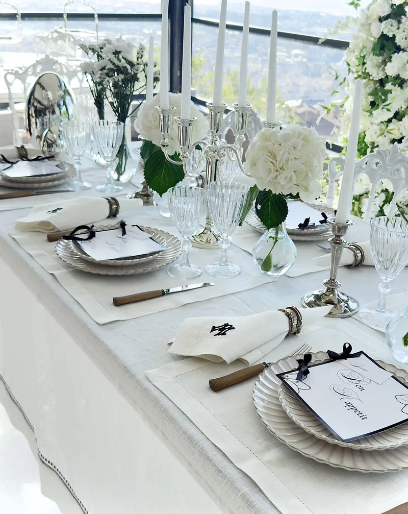 Harfli Peçete Monogram Set 6'Lı