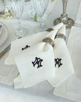 Harfli Peçete Monogram Set 6'Lı